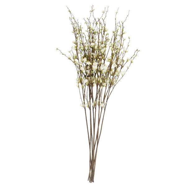 Faux Foliage Peach Blossom Tall Artificial Flower Stem