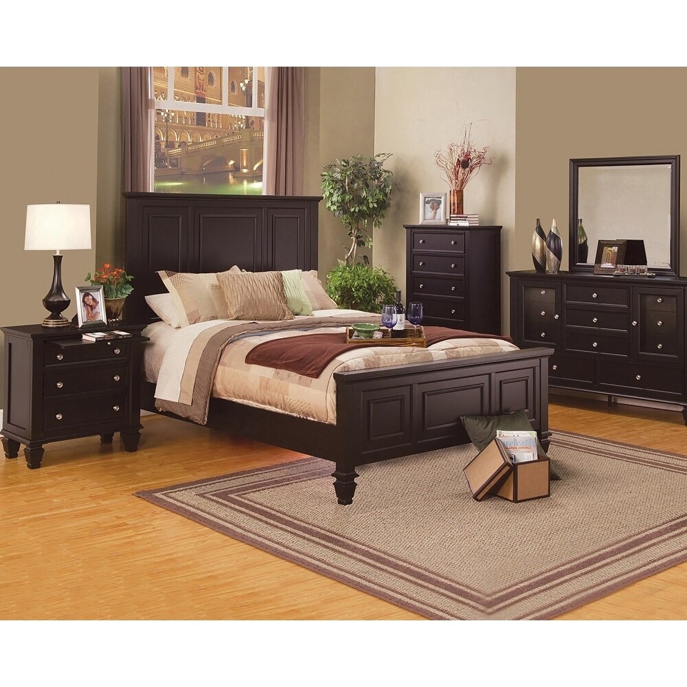 Aurillac Coastal Wood Panel Bed