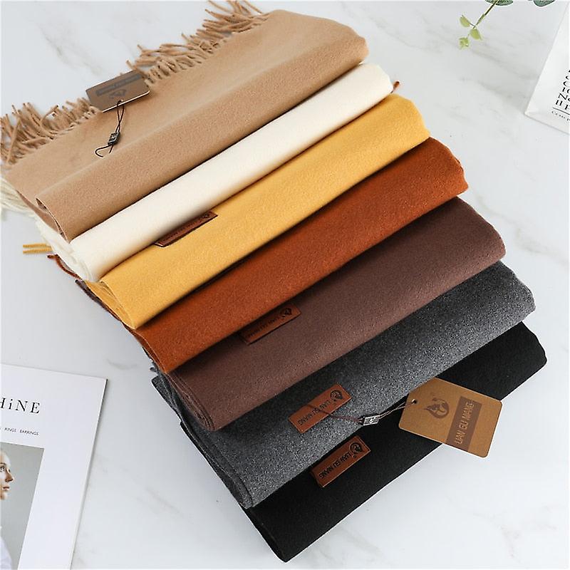 Women Shawls And Wraps， Fashion Solid Warmer Thick Cashmere Scarves