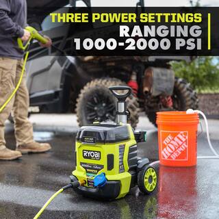 RYOBI 40V HP Brushless Whisper Series 2000 PSI 1.2 GPM Cold Water Electric Pressure Washer (Tool Only) RY40306BTLVNM