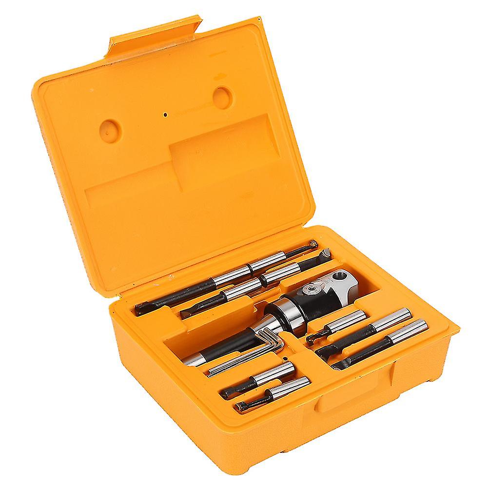 9PCs 2-Inch Boring Head Set 1/2-Inch R8 Shank CNC Milling Tool Kits Mechanical Accessory