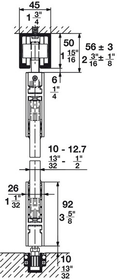 Hafele 941.20.011 Sliding door fitting  Hawa Junio...