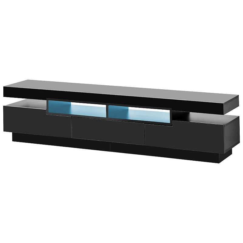 Merax TV Stand with 4 Open Shelves