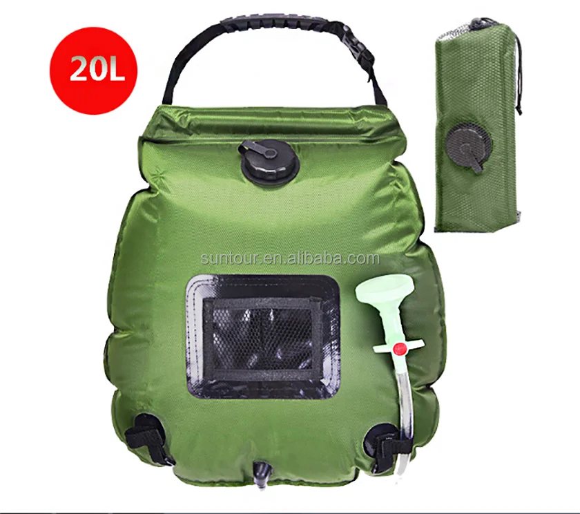 20L PVC Hiking Outdoor Travel Shower Bag  Water Storage Bag Storage Bath Water Bag Camping Shower