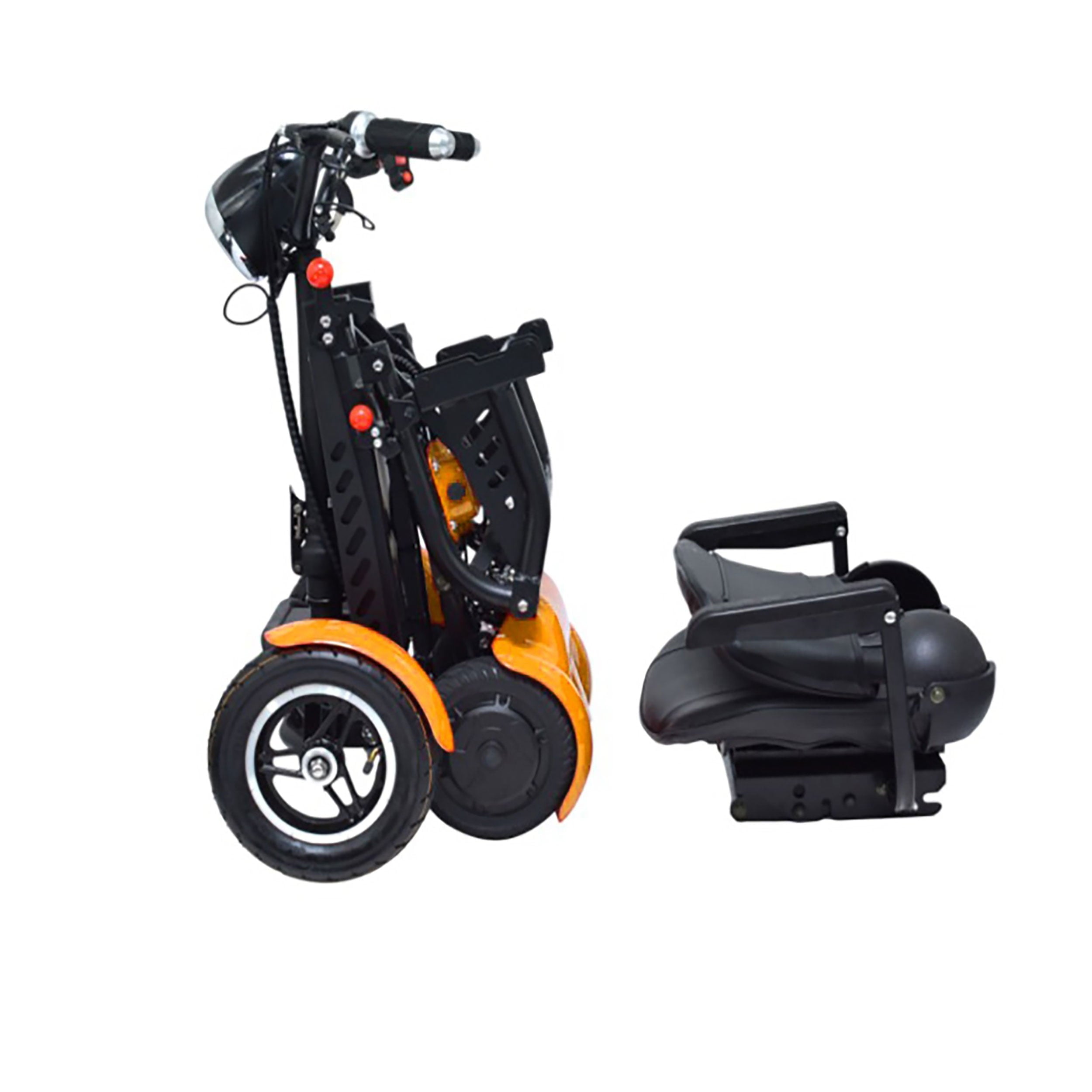 Compact Electric Mobility Scooter, Adjustable Wide Seat Armrests Handlebar