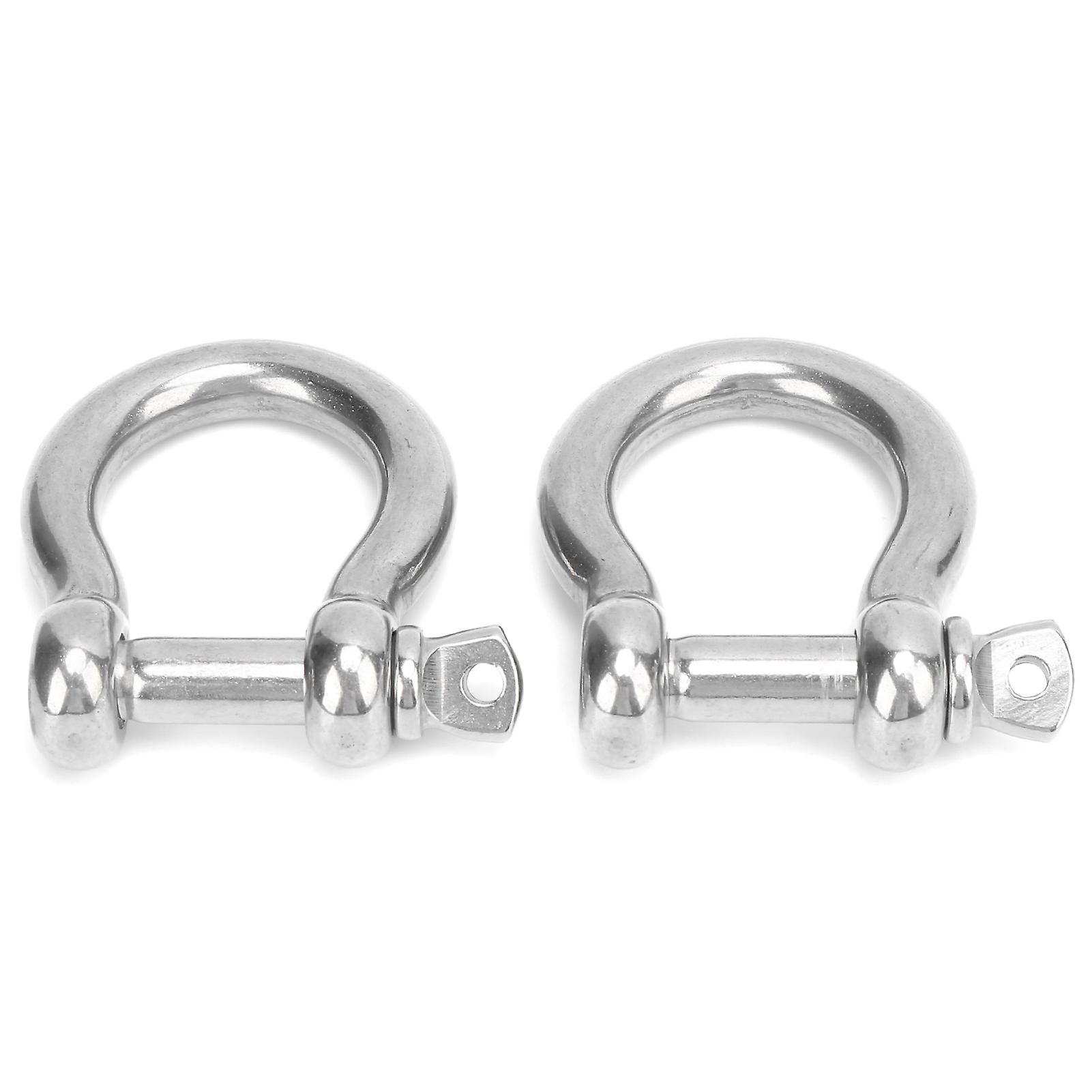 2pcs Bow Shackle Stainless Steel Strong Load Capacity D-ring Anchor For Camping Hiking Outdoor Sports(m12 520kg Load )