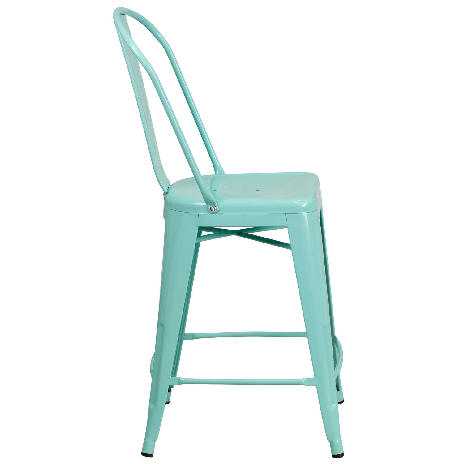 Flash Furniture 1 pk Mint Green Metal Contemporary Bar Stool