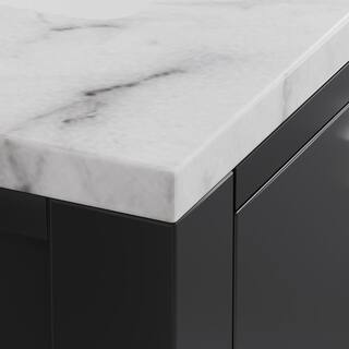 Water Creation 30 in. Vanity in Espresso with Marble Vanity Top in Carrara White Madison 30E