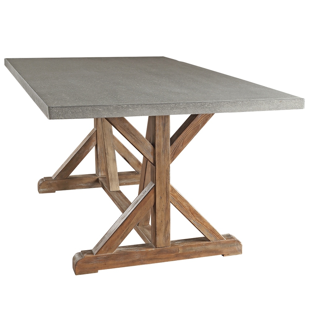 Benchwright Rustic Pine Trestle Accent Dining Table by iNSPIRE Q Artisan