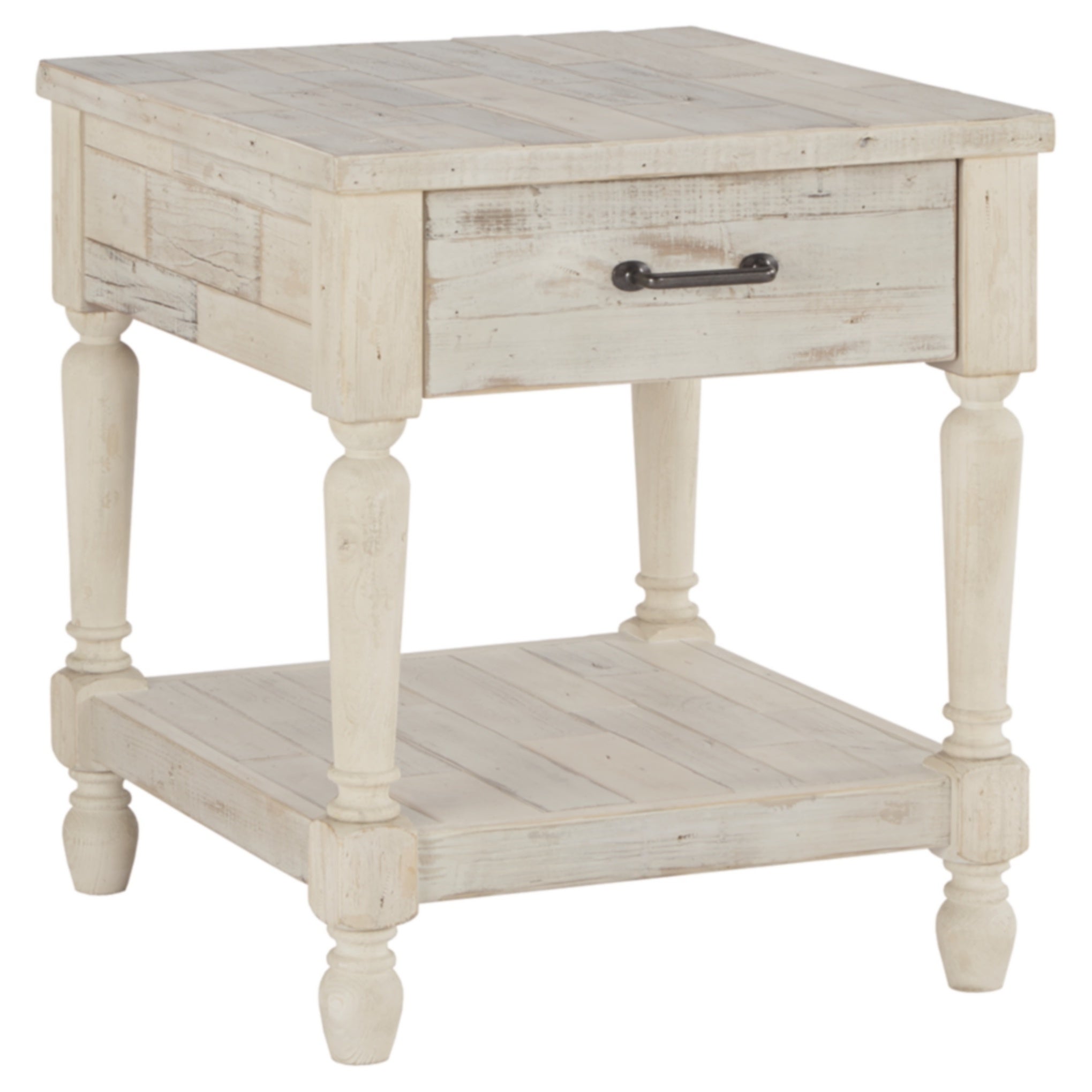 Signature Design by Ashley Hickory Homestead Casual Whitewash End Table