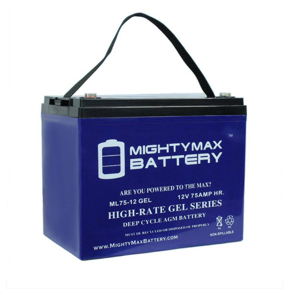 MIGHTY MAX BATTERY 12V 75AH GEL Battery Replacement for MK M34 SLD G MAX3938656