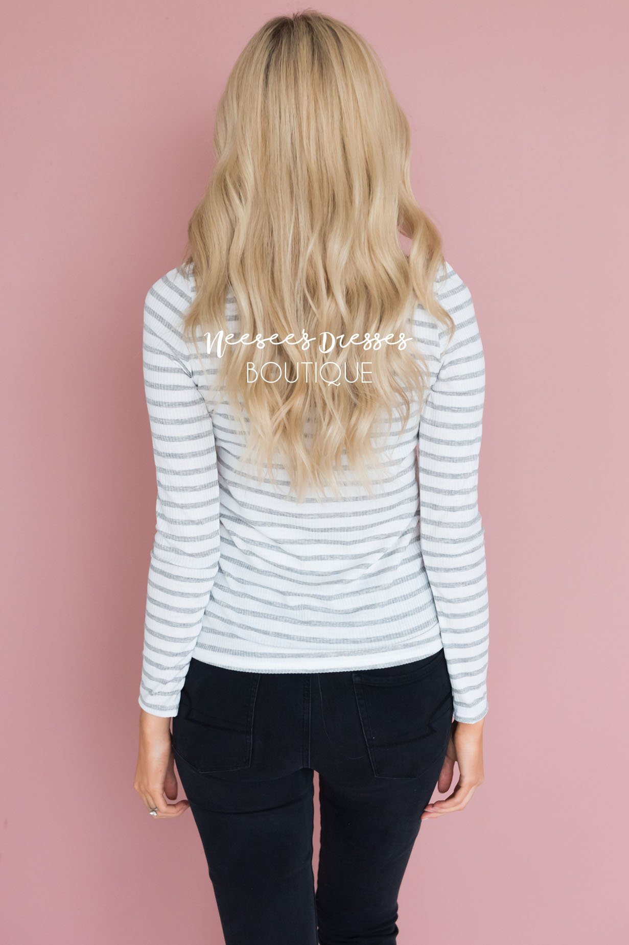 Leading Lines Modest Ribbed Top