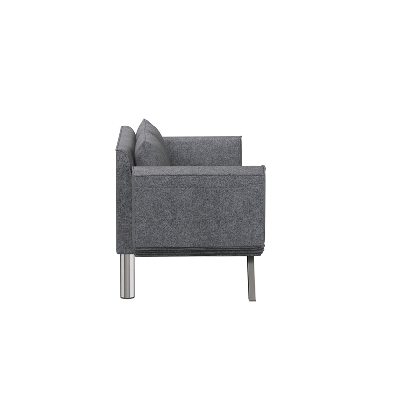 Lifestyle Solutions Serta Morrison Convertible Sofa in Dark Gray Fabric