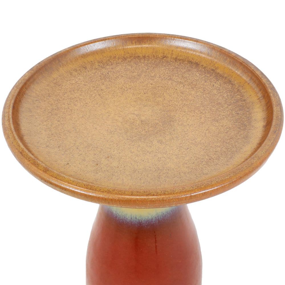 Sunnydaze Decor Sunnydaze Duo-Tone Ceramic Birdbath - UV/Frost-Resistant - Lemon Cognac AP-500