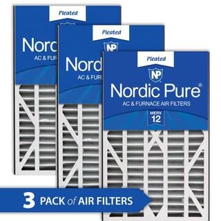 Nordic Pure 16 in. x 25 in. x 3 in. Air Bear Cub Replacement MERV 12 Air Filter (3-Pack) 16x25x3ABM12-3