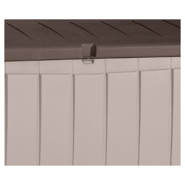 Novel 90 Gallon Outdoor Storage Box Beige brown Keter