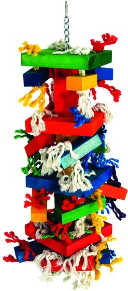 Caitec Featherland Paradise Knots N Blocks Bird Toy