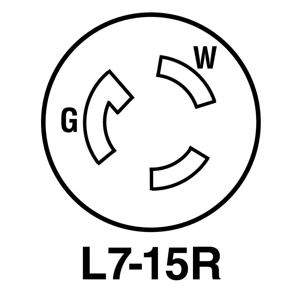 Legrand Pass  Seymour Turnlok 15 Amp 277-Volt NEMA L7-15R Locking Connector PSL715C