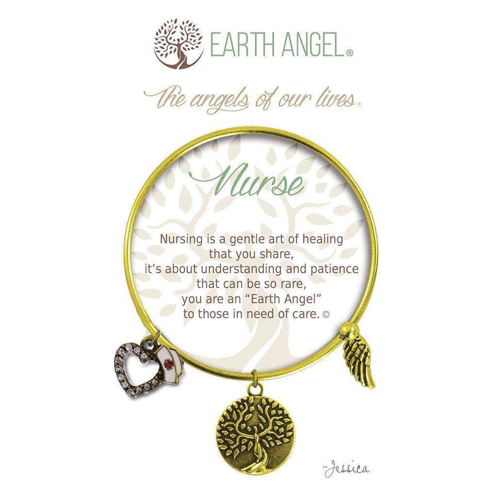 Earth Angel  Nurse Bracelet in Brass