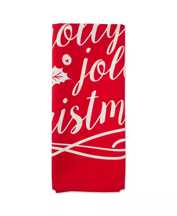 Design Imports Assorted Boughs of Holly Printed Dishtowel Set