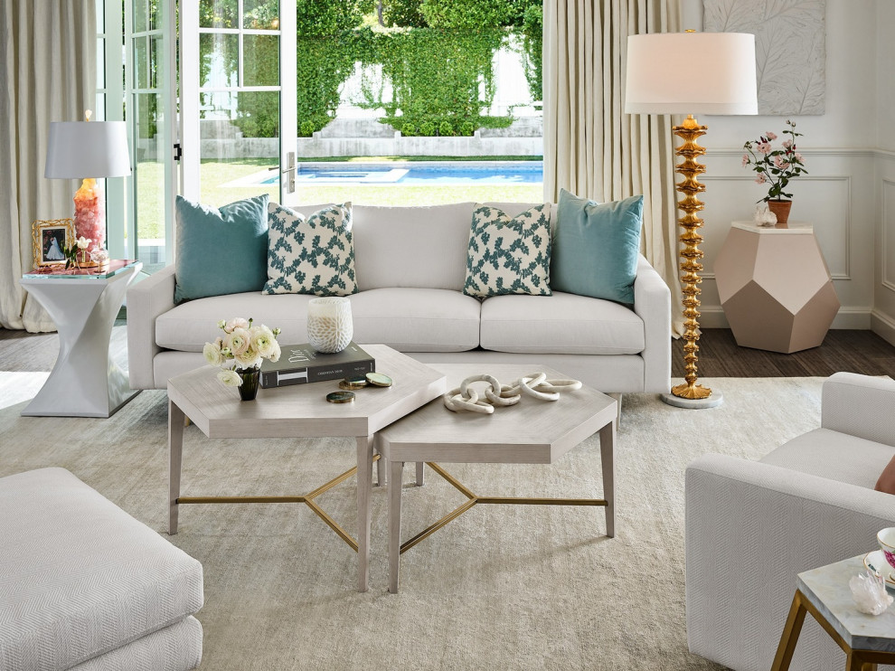 Miranda Kerr by Universal Furniture Sydney Bunching Wood Coffee Tables  White   Contemporary   Coffee Tables   by Universal Furniture Company  Houzz