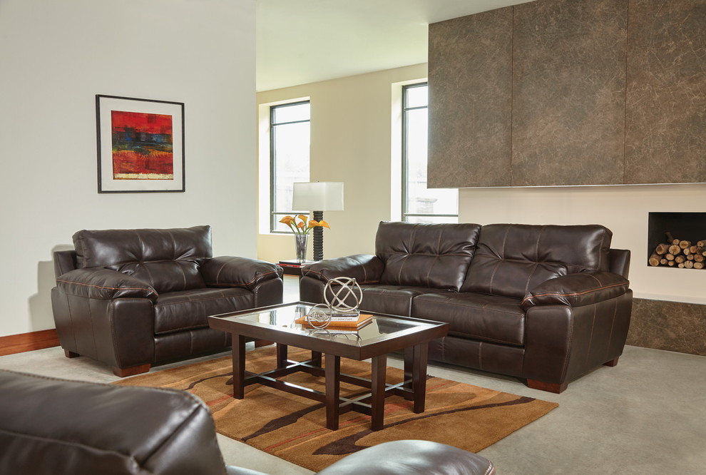 Jackson Furniture Hudson Loveseat in Chocolate 4396 02   Transitional   Loveseats   by Emma Mason  Houzz