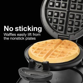 Proctor Silex 800-Watt Single Waffle Black Belgian Flip Waffle Maker 26090PS