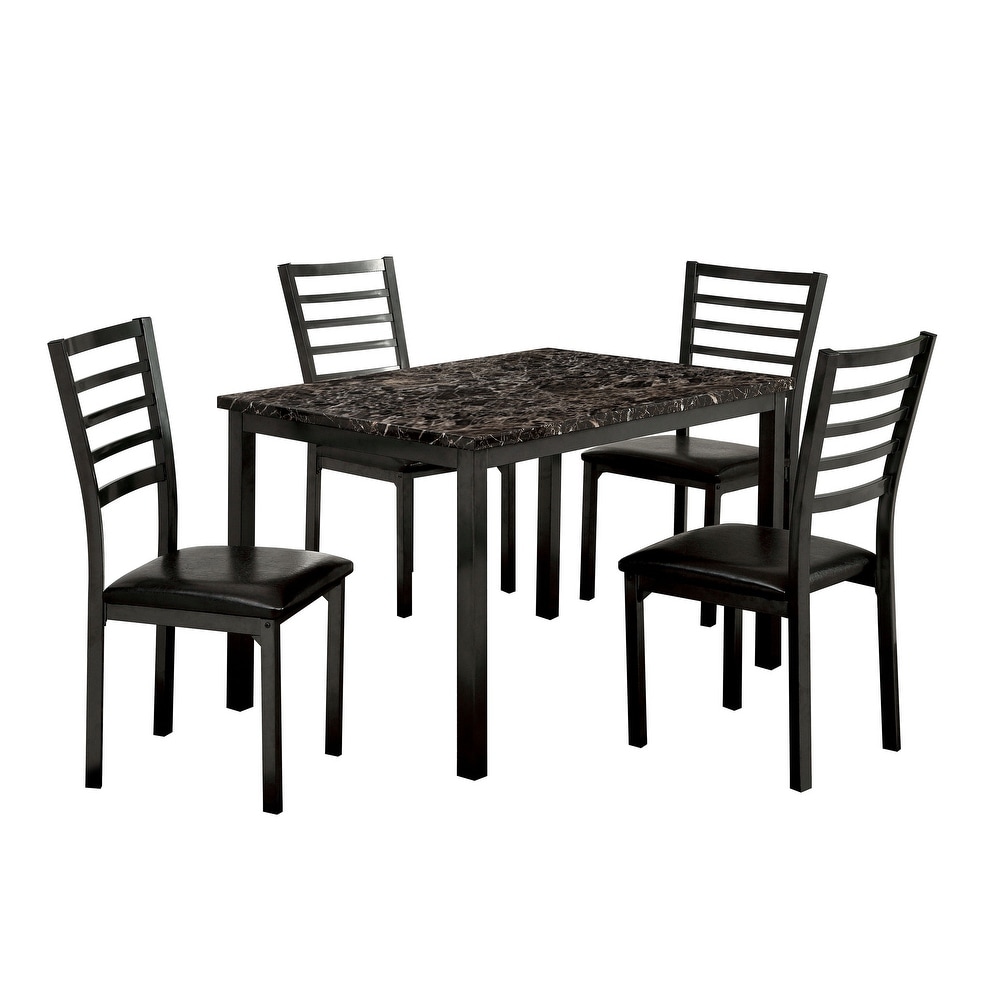 Rath Contemporary Black Wood 5 Piece Dining Set by Furniture of America