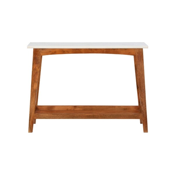 Perley Marble and Wood Console Table