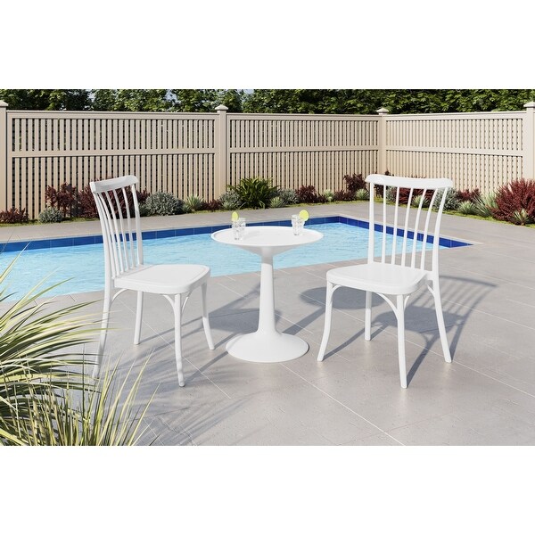 Tiras Chairs and Leonid Table 3Piece Outdoor Dining Set