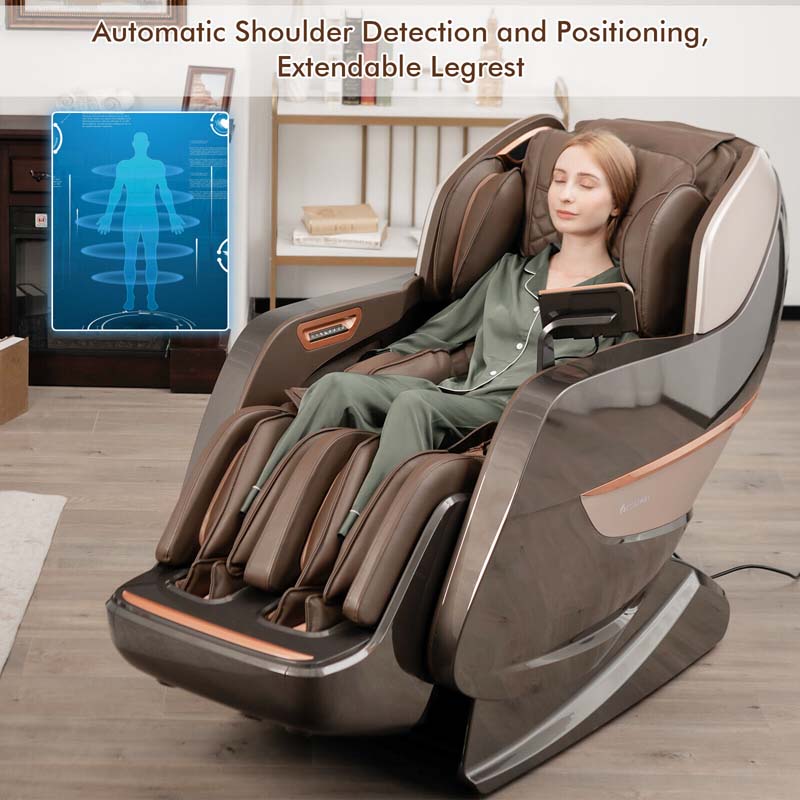 Thai Stretch 3D Full Body Zero Gravity Massage Chair with Heat Roller & LCD Touch Screen