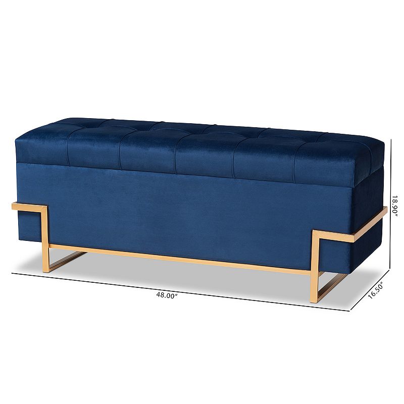 Baxton Studio Parker Storage Ottoman