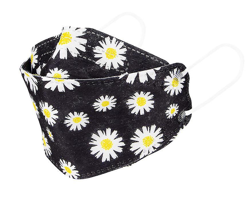 10pcs Small Daisy 4-layer Protective Willow-shaped Printed Mask