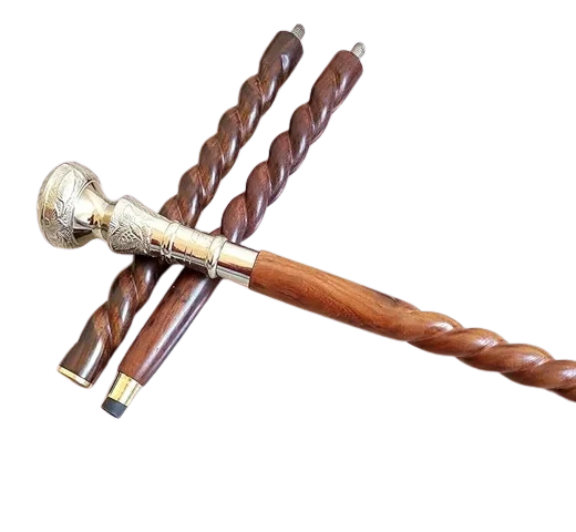 Latest New  of 2023 Brass   Wooden Walking Stick With Designing Round Brass Handle For Old Men   Women .