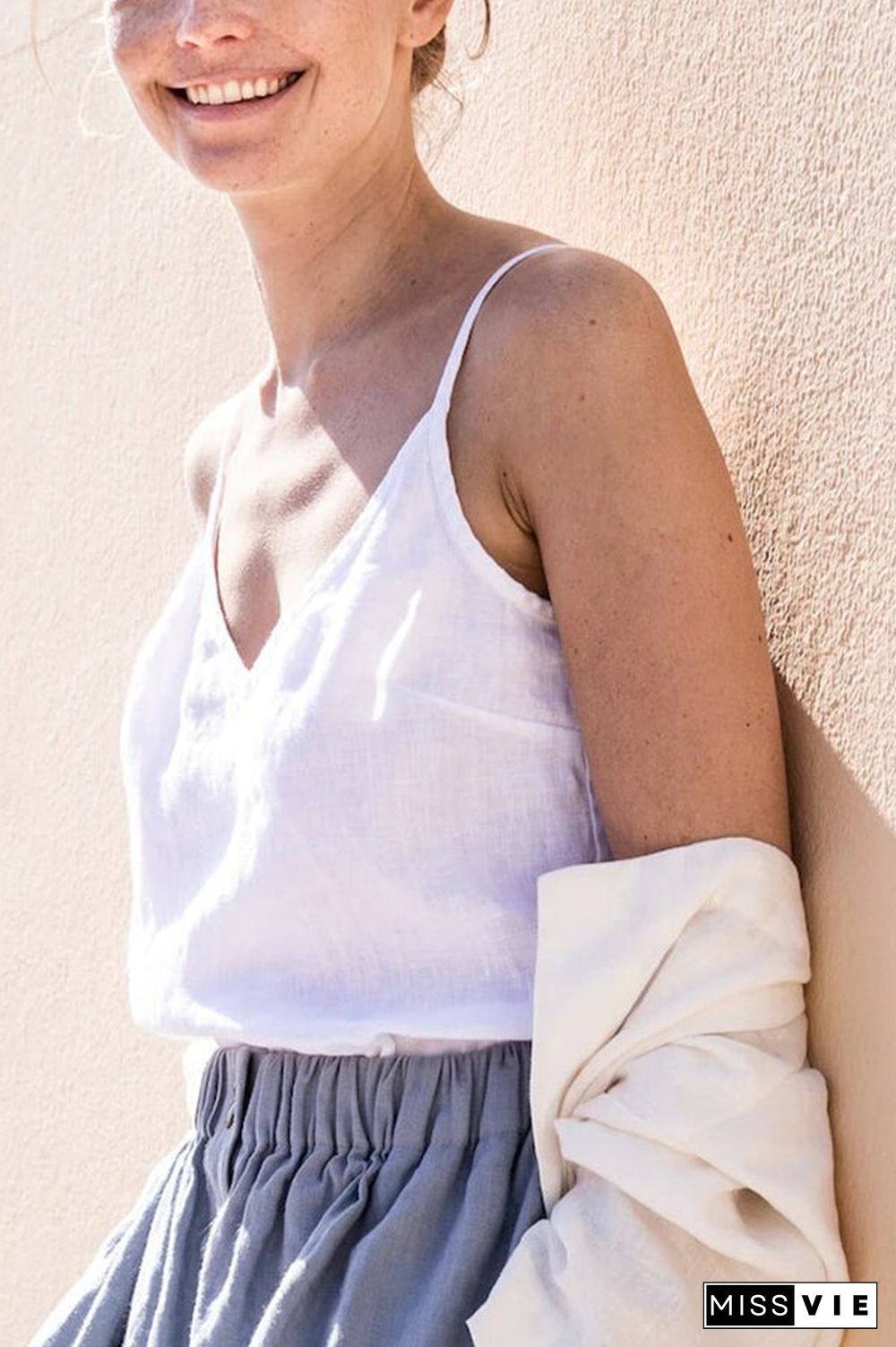 Solid Linen Tank Top