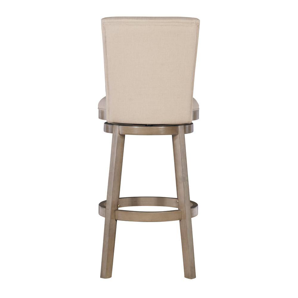 Powell Company Mike 45.5 in. H Big and Tall Rustic Taupe High Back Wood frame Bar Stool HD1732BS21