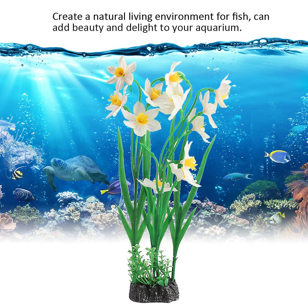 Coral Plant Ornament Vivid Artificial For Aquarium Underwater Fish Tank Garden Lands White