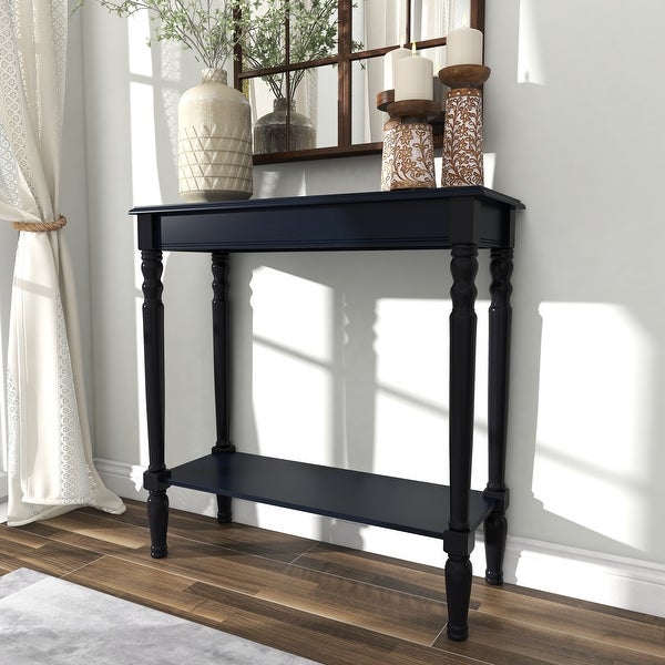 Black Pine Traditional Console Table 32 x 32 x 12 - 32 x 12 x 32