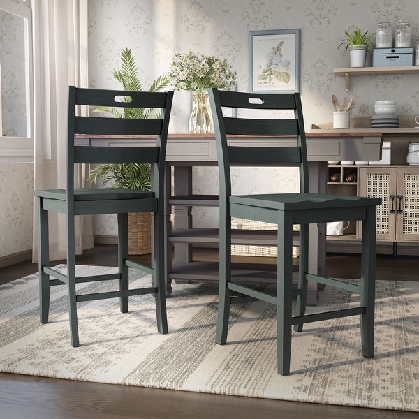 Furniture of America Rangel Farmhouse Counter Height Chairs (Set of 2)