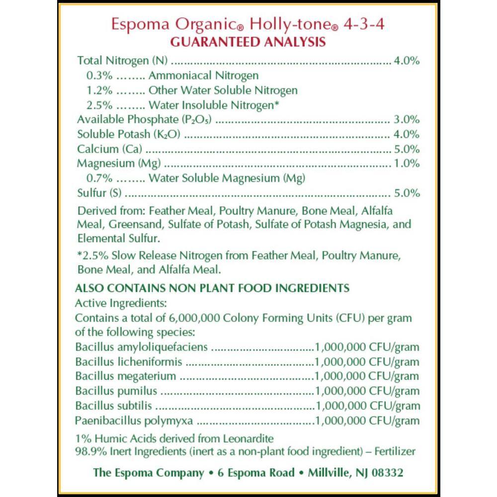 Espoma 27 lbs. Organic Holly Tone Fertilizer 100513179