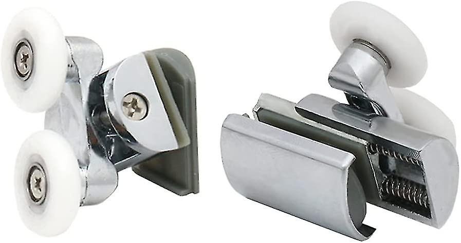 2 Pieces Double Rollers - For Sliding Shower Door， 2 Wheels 23mm Diameter Shower Roller 23mm 2 Pieces Up And Down Rollers