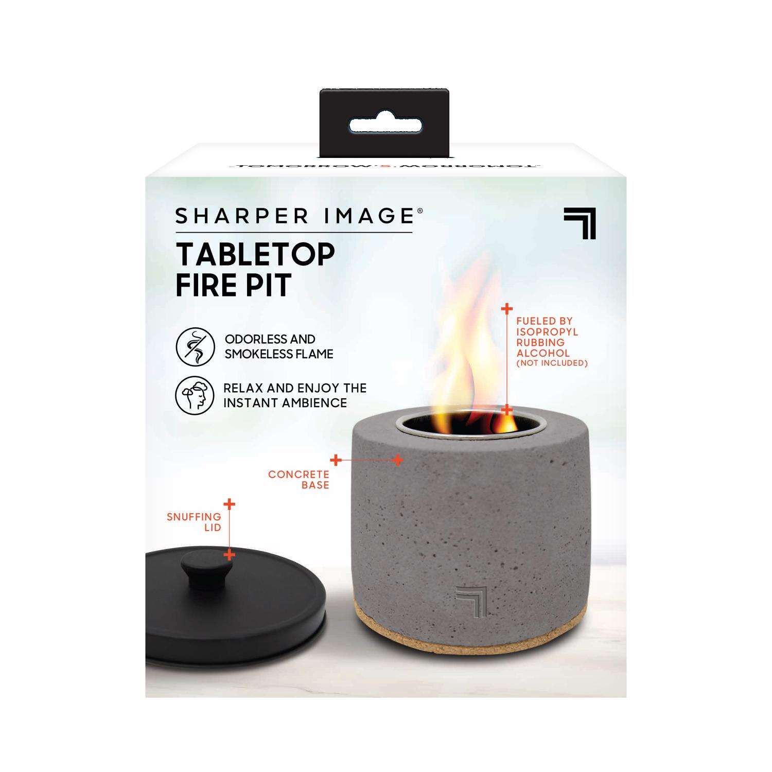 Sharper Image 4 in. W Concrete Round Multi-Fuel Fire Pit