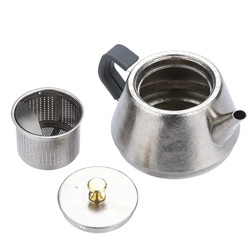 Travel Outdoor Accessories Teapot drinkware Titanium Teacup Set with Tea Caddy   Cups   Carry Bag Double Layer Tea Maker