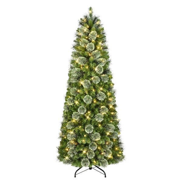 Puleo International 6 ft. PreLit PopUp Collapsible Artificial Christmas tree