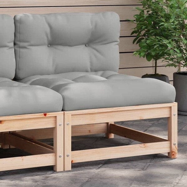 vidaXL Patio Furniture with Cushions Outdoor Sectional Seating Solid Wood Pine