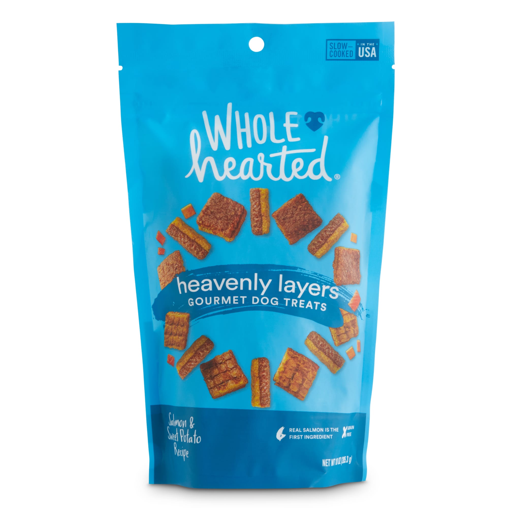 WholeHearted Heavenly Layers Salmon  Sweet Potato Flavor Gourmet Dog Treats， 10 oz.