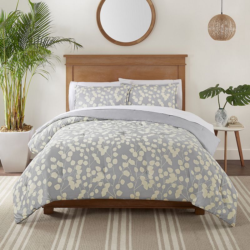 Serta? Simply Clean Ellen Botanical Leaf Antimicrobial Comforter Set with Shams