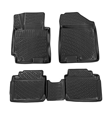 Crocliner Front and Rear All Weather Custom Fit Floor Mats for KIA Forte / 2014-2018