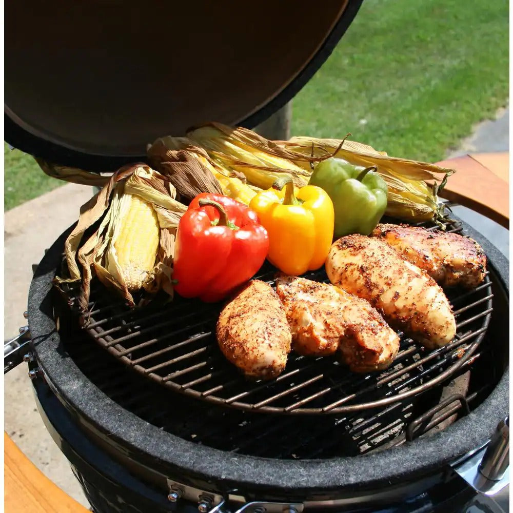 Grills 22 in. Kamado Pro Ceramic Charcoal Grill with Grill Cover