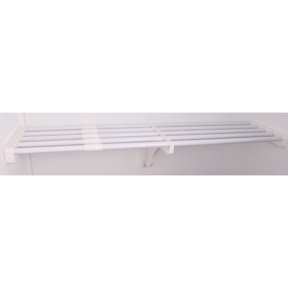 EZ Shelf 28 in. - 48 in. Expandable Small Shelf in White EZS-SW48